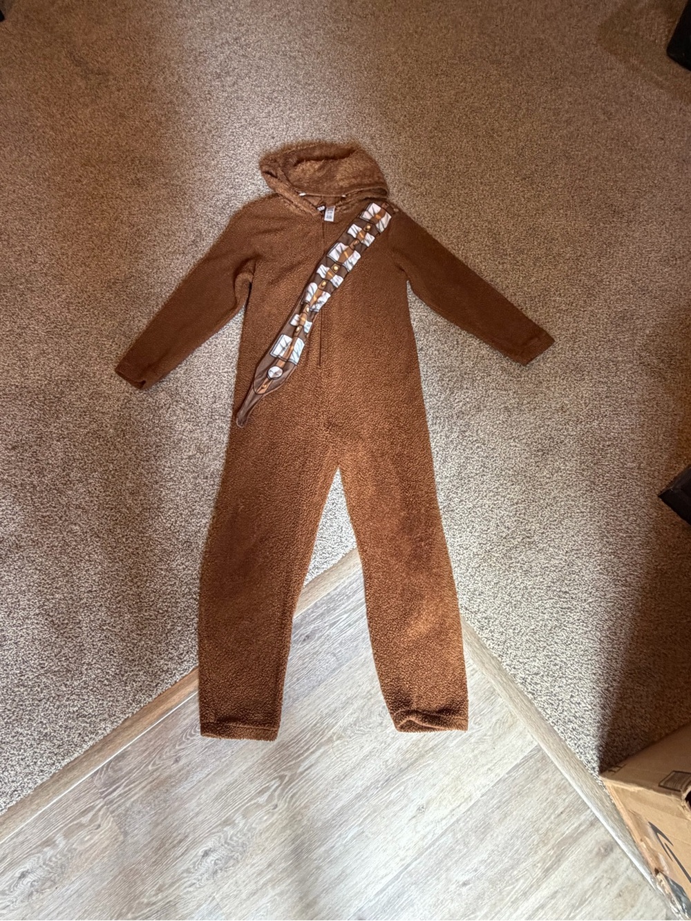 Star Wars Brown Chewbacca Sherpa Zip-Up Hoodie men’s small